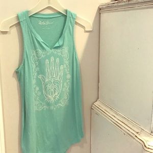 Lucky brand turquoise tank top